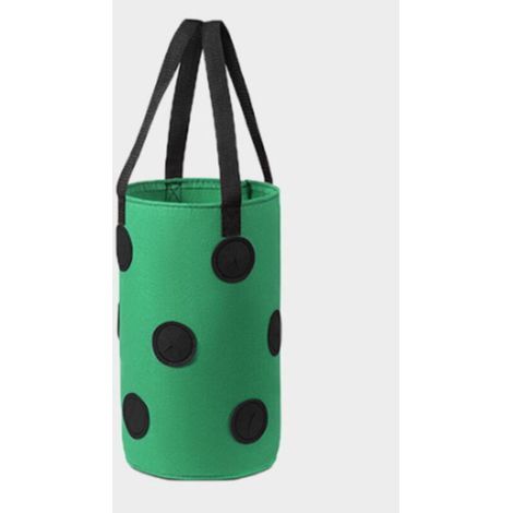 (3 gallons 20x35cm (13 trous) tache noire verte) 1 paquet de sacs de culture de fraises, sacs de culture suspendus avec poignées, jardinières de fraises de jardin d'herbes (1/5)