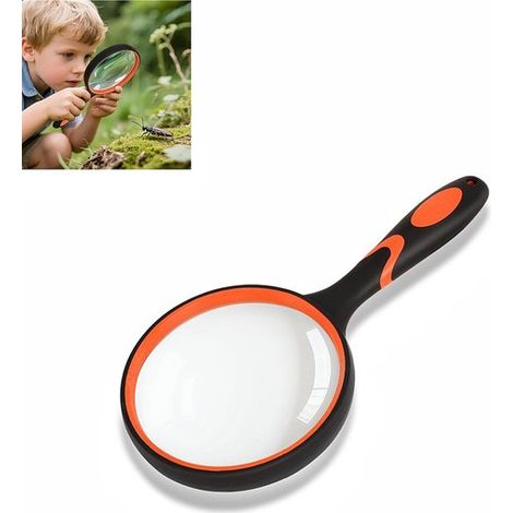 Eine 110-mm-Handlupe speziell für Senioren – aus echtem Glas für klare Vergrößerung – Leselupe – Lupe zur Insektenbeobachtung – 22 x 11,5 x 2,2 cm – geeignet für Senioren zum Lesen von Büchern, Zeitun (1/5)