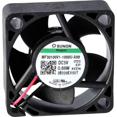 Sunon MF30100V1-1000U-A99 Ventola assiale 5 V/DC 9.34 m³/h (L x L x A) 10 x 30 x 30 mm