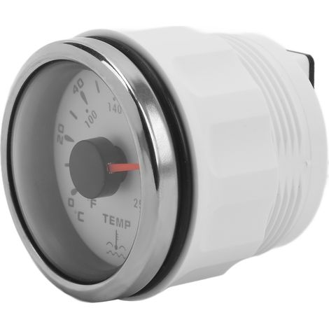 52-mm-Wassertemperaturanzeige, 7 Farben, Hintergrundbeleuchtung, IP67 wasserdicht, 1600–22 Ω, Anzeige, für Boote und Wohnmobile, Weiß (1/5)