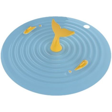 Couvercle de vidange de sol en silicone Rond Anti-odeur Bouchon de vidange de sol Cuisine Évier Filtre Toilette Salle de bains Désodorisant d'égout(jaune-bleu) (1/5)