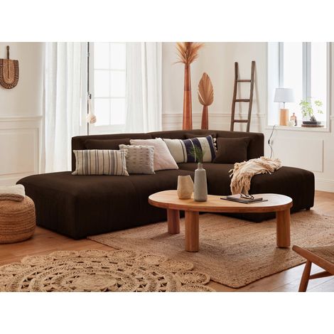 Victoire – modulares ecksofa rechts – 4-sitzer – aus cord - braun (1/5)