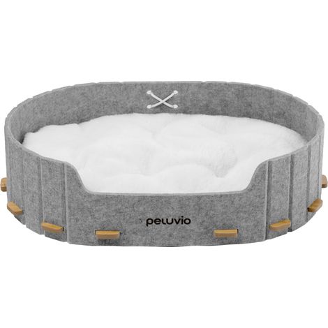 Panier pour Chat 80 x 48 x 17 cm, Coussin Moelleux en Feutre (1/5)