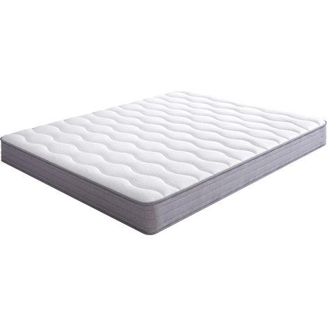 Materasso 140x200 cm a molle, H3, 20 cm, ergonomico, arrotolato, bianco OKMYHOME (1/5)