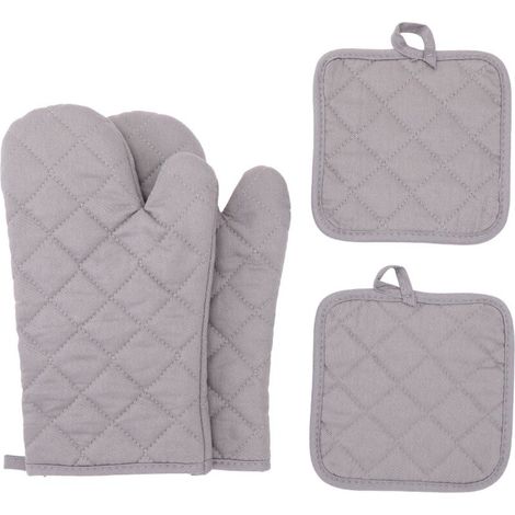 Lot de 4 Gants de Cuisine Résistants à la Chaleur – Antidérapants, Idéaux pour Cuisine, Barbecue et Pâtisserie (1/4)