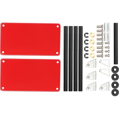 Mini chariot de rangement d'outils à 2 niveaux pour atelier mobile, garage et accessoires de réparation RC pour modèles réduits à l'échelle 1/8, 1/10, 1/12 et 1/16, grande taille, Rouge (1/5)