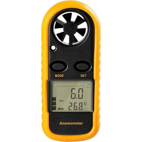 Anemometre Portable Anémomètre Numérique Haute Précision (±5%) avec Rétro-éclairage LCD, Anémomètre Portatif pour Extérieur, HAVC, Drones