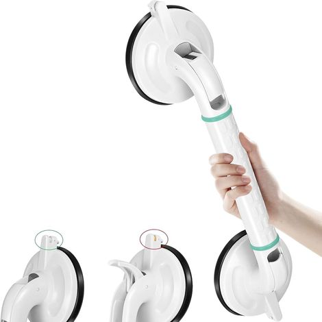 Stainless Steel Shower Grab Bar, Suction Cup Shower Handle, Suction Cup Handle for Bathroom, Strong Shower Grab Bars, Handicapped Grip (46cm) (1/5)