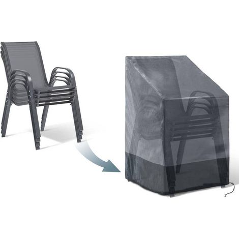 Housse 120g Noire pour Chaises 70x70xH110 cm - Protection et Esthétique - Idéale pour Extérieur - D-Work (1/2)