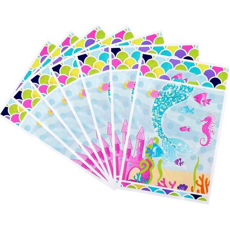 Toyvian 10er-Pack Party-Geschenktüten, Plastiktüten für Süßigkeiten, Aufbewahrungsbeutel für Süßigkeiten, Geschenktüten mit Fischmuster für Partys (1/3)