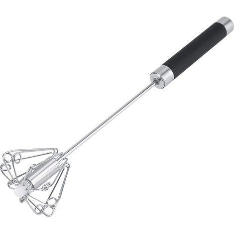 Batteur manuel rotatif en acier inoxydable anti rouille pour œufs et crème accessoire de cuisine robuste et durable