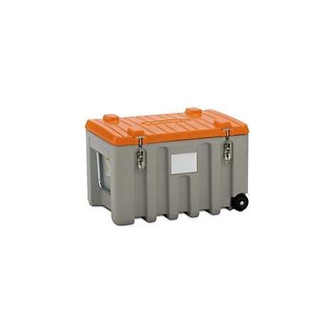 Caja universal de polietileno capacidad 150 l trolley gris