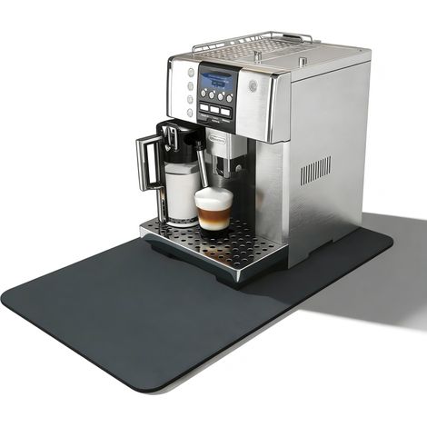 Tapis De Sechage Pour Vaisselle - Surface En Pu Antitache - Dos En Caoutchouc Non Glissant - Absorbant En Diatomée - Convient Sous Machine À Café Et Égouttoir - 30 X 40 Cm - Gris Foncé (1/5)