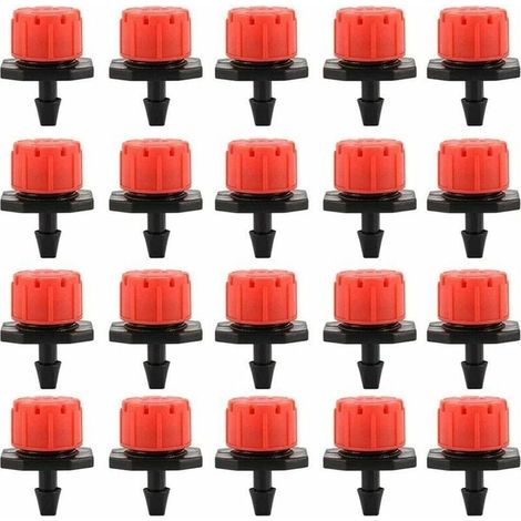 100PCS Goutteurs Irrigation Goutte Goutte dripper, Buses de Gicleurs metteur Jardin, Arrosage Goutte Goutte Automatique 360 Rglable