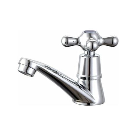 Robinet d'eau froide simple, mitigeur chromé pour salle de bain, WC, lavabo et cuisine (1 pièce), argent (1/2)