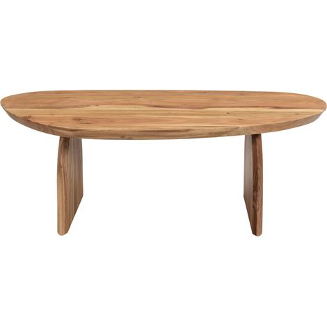 Table basse organique en bois massif d'acacia - Bois foncé - MALANG