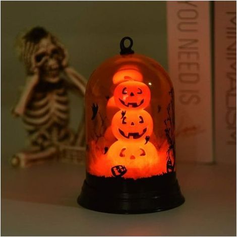 Décorations lumineuses d'Halloween, abat-jour citrouille rétro à piles, pour décorer votre maison et créer une ambiance festive. (1/5)