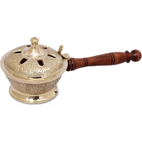 Signes Grimalt Portion cadeau Brûleur encens doré natura complète 10x23x9cm 2573 (1/3)