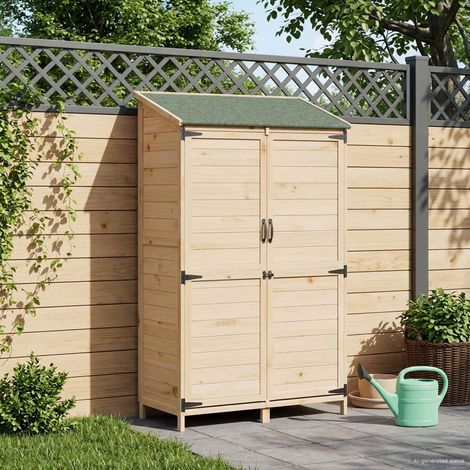 vidaXL Capanno da Giardino Naturale 106,5 x 56 x 176 cm