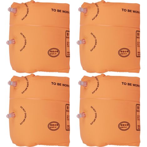 Bracelets de natation gonflables pour enfants - Anneaux de sécurité pour l'apprentissage de la nage en piscine - Flotteurs orange (1/5)