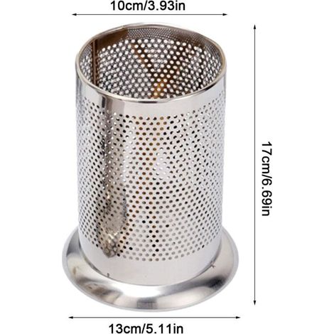 CSPARKV Porte-couverts de cuisine, cuillère, fourchette, égouttoir en acier inoxydable, organisateur de cuisine, porte-baguettes, ustensiles de cuisine, organiseur, étagère de rangement, inoxydable (1/5)