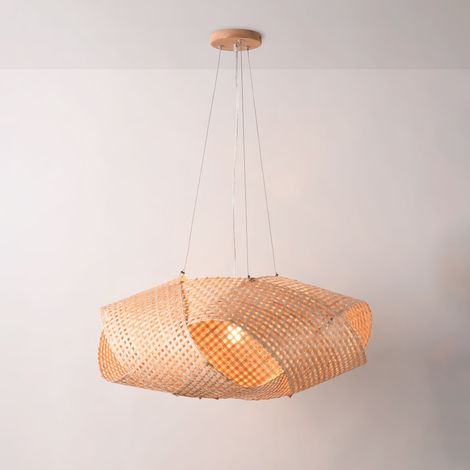 Lampe suspendue en osier "NIDO" - E27 boho chic
