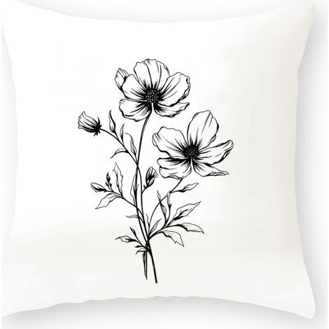 Housse De Coussin Coton Linen - Double Face - Pour Canapé Chaise Lit Voiture Intérieur Extérieur - 40x40 cm (1/5)