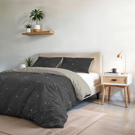 Housse de Couette Fashion, Stars Grigio, 2 Places (1/5)