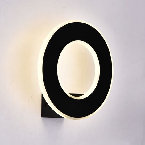 9W Led Wandleuchte rund schwarz Farbe V-TAC VT-710 4000K