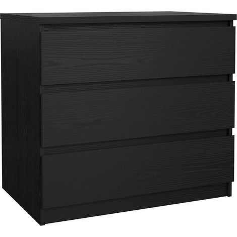 Dmora - Cassettiera Lilou, Settimino multiuso, Comò camera da letto, Mobile con cassetti, 77x50 h68 cm, Nero