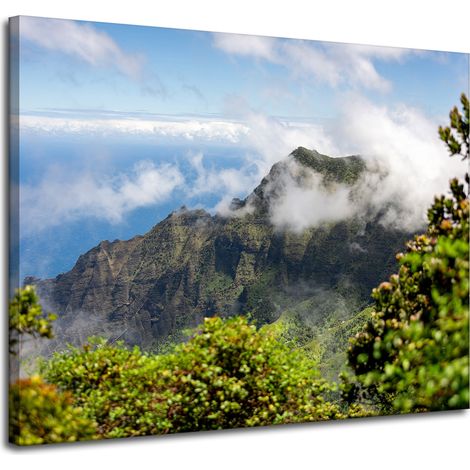 Leinwandgemälde Architektur Berglandschaft 100x80