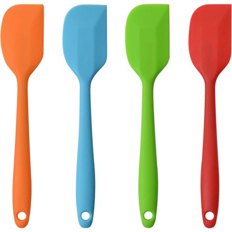 Silikonschaber, 11 Zoll (ca. 27,9 cm) Gummi-Rührwerkzeug, 11 Zoll (ca. 27,9 cm) lang, zum Backen mit flexiblen und antihaftbeschichteten Spateln (4 Stück)