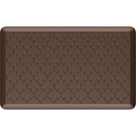 Kitchen floor mat, thickened anti-fatigue long strip PVC leather entrance rug mat - brown - 4475CM