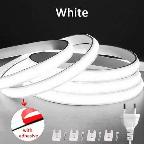 1 x Bande LED COB, 3 m, 220 V, étanche avec interrupteur, blanc chaud à froid (3000K–6000K), idéale pour extérieur, cuisine et chambre (1/5)