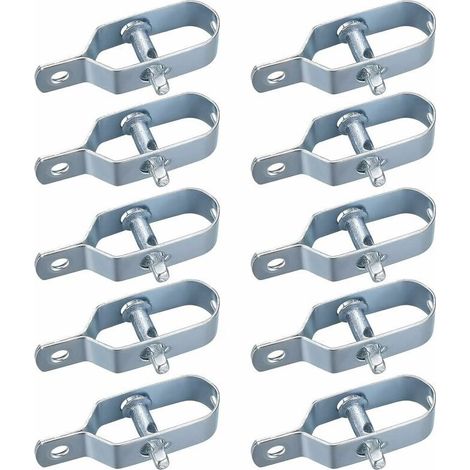 Lot de 10 tendeurs de grillage en acier galvanisé – Résistants à la corrosion – Longueur 92 mm – Pour tension de fil de clôture (1/5)