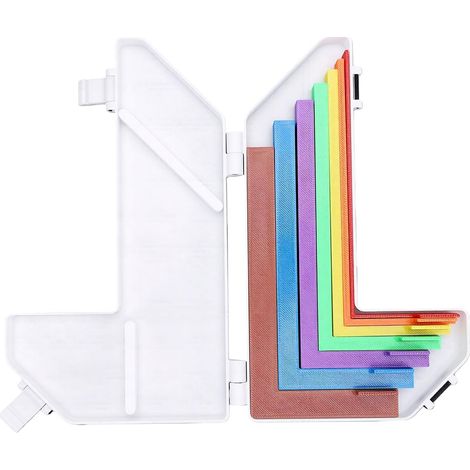 7-teiliges Set mit Ausrichtungshilfen für Papierbastelarbeiten, Zubehör zur Papierpositionierung, für Scrapbooking, Kartenherstellung und DIY-Projekte (1/5)