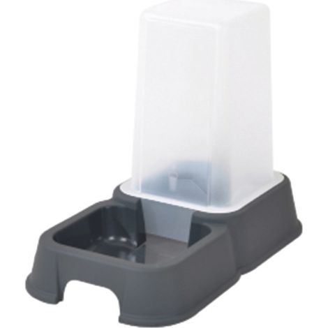 Paris Prix – Distributeur de croquettes pour chat 1,5L en plastique gris – Efficace pour alimentation automatique – Design compact et moderne