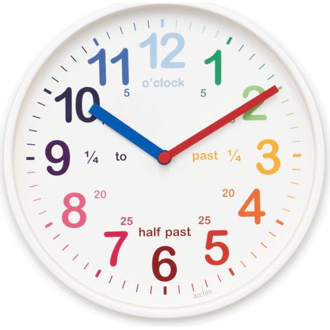 Acctim- Wickford Orologio da Parete per Bambini, Colore Bianco, Taglia Unica, 22522 (1/3)
