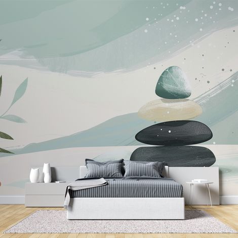 Papier peint salle de bain zen - 150 x 250 cm (1/2)