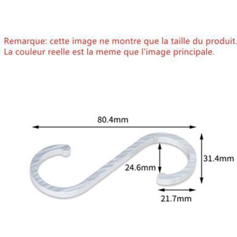 Crochet S - Crochet Aluminium Suspendu - Pour Cuisine Chambre Salle De Bain Bureau Jardin - 12 Pièces Noir (1/4)