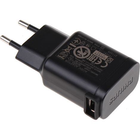 Philips – Adaptateur usb pour rasoir et tondeuse – Compatible QP4530/30, QP4631/30, SP9870/13 – Connecteur courant faible