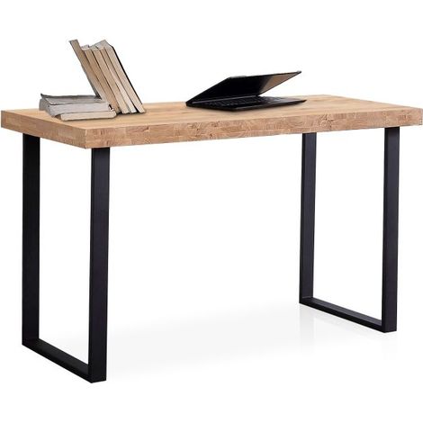 Mesa de estudio Natural Roble salvaje - Negro 120 (1/7)