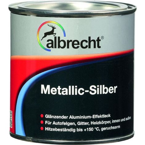 Albrecht Metallic-Silber 375 ml silber Lack Effektlack Speziallack Innen Außen