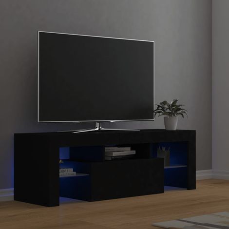 Mobile Porta TV con Luci LED Nero 120x35x40 cm vidaXL