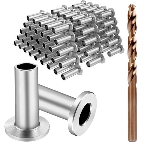 Confezione da 120 manicotti per ringhiere in acciaio inossidabile per pali in legno/composito da 1/8", 5/32" o 3/16", grado marino T316