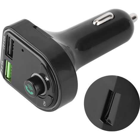 Adaptateur Bluetooth Voiture Universel, Récepteur MP3 USB, Lecteur Musique Sans Fil avec Lumière Colorée, Charge Rapide pour Smartphone (1/5)