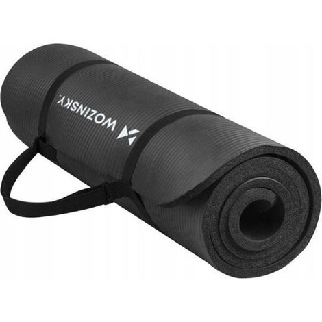 Tapis Gymnastique - 181 x 63 x 1 cm - Antidérapant - Noir - 1 Pièce (1/2)