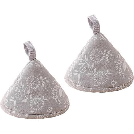 Funda de algodón para asa de olla, funda de tela resistente al calor para agarradera de olla, guante de horno, guante de horno, tapa de olla aislante antideslizante (1/5)