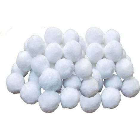 Boules filtrantes pour piscine, média filtrant en fibre de remplacement pour filtre à sable, balles de filtration d'eau blanches, lot de 2 pièces pour système de filtration piscine (1/5)