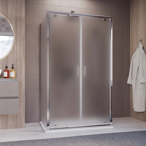 Box doccia 3 lati saloon dentro o fuori opaco h195 6mm java, misura 70x120x70